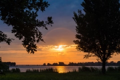Ondergaande zon Noorderplassen